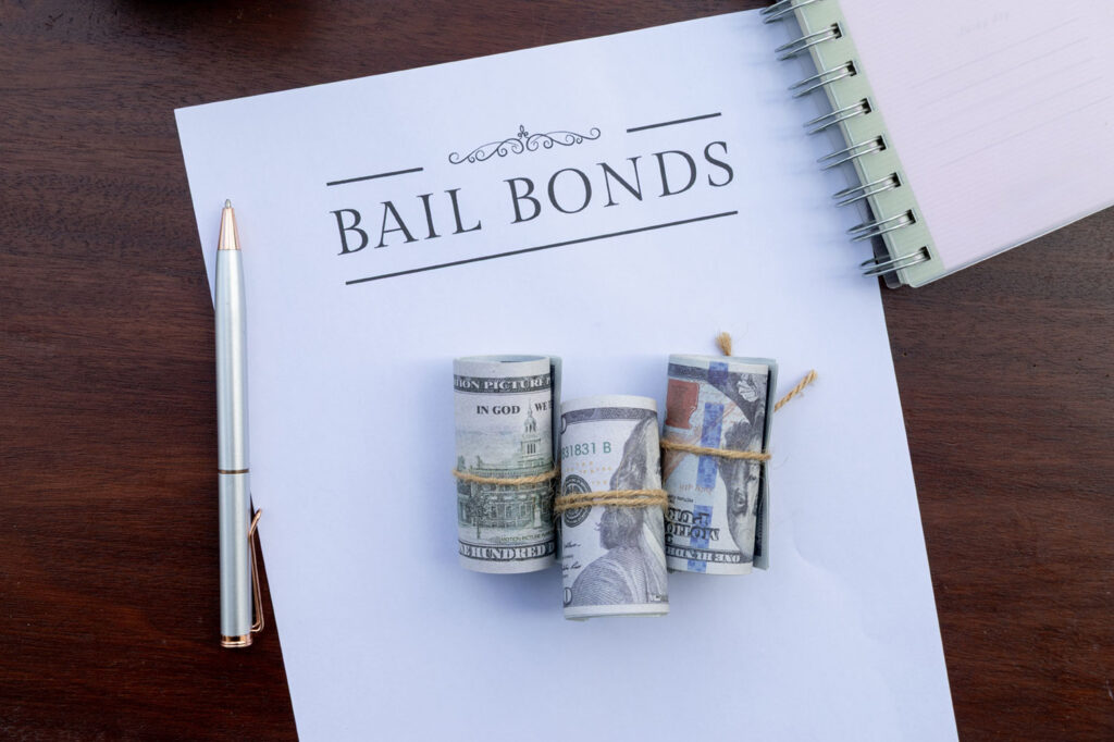 bail bondsman paperwork desk